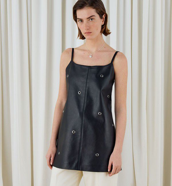 DES PRES「ラムレザーアイレット キャミドレス」|その他|