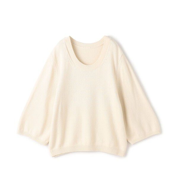 GALERIE VIE「コットンカシミヤ オーバルネックプルオーバー」|ニット・セーター|11 ホワイト