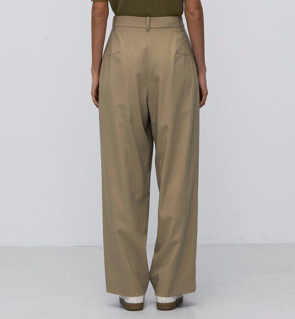 BACCA「ウールドスキン ワイドタックパンツ」|スラックス|