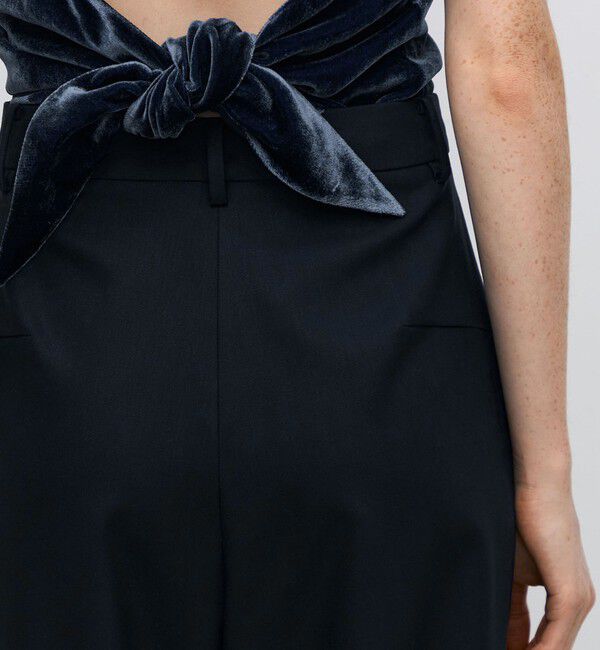 BACCA「ウールドスキン ワイドタックパンツ」|スラックス|