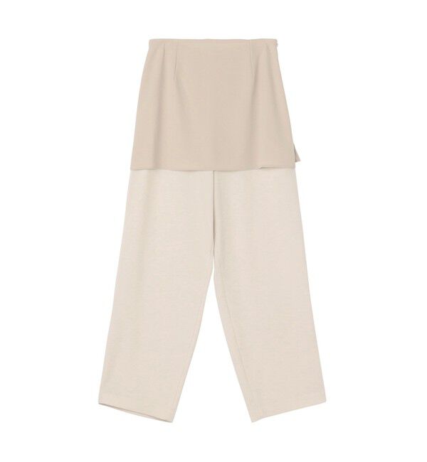 BACCA「ジョーゼットサテン スカートパンツ」|スラックス|41 ライトベージュ