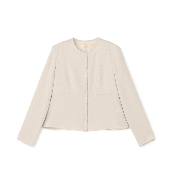 BACCA「ジョーゼットサテン ペプラムブラウス」|シャツ・ブラウス|41 ライトベージュ