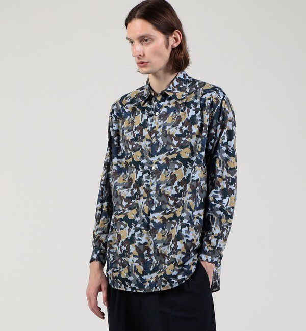 TOMORROWLAND MENS「コットンシルク カモフラージュプリント プルオーバーシャツ」|シャツ・ブラウス|