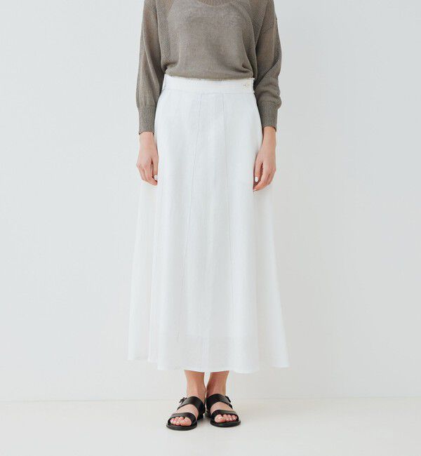 GALERIE VIE「リブコンビフレンチリネン Aラインマキシスカート」|フレア|