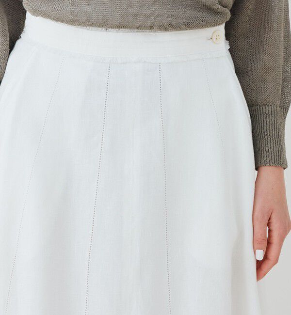 GALERIE VIE「リブコンビフレンチリネン Aラインマキシスカート」|フレア|