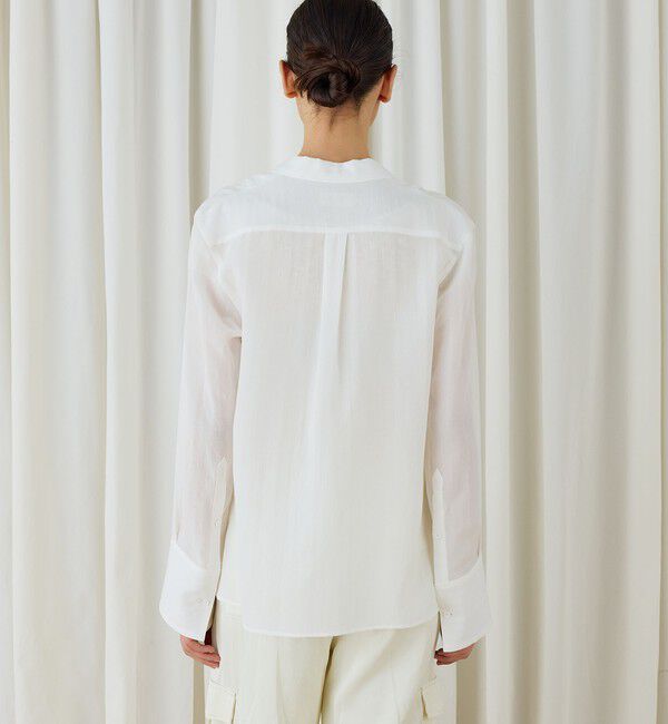 DES PRES「キュプラコットンストライプ シャツジャケット」|テーラードジャケット|