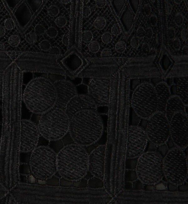 DES PRES「パッチワークレース ノーカラーブルゾン」|テーラードジャケット|