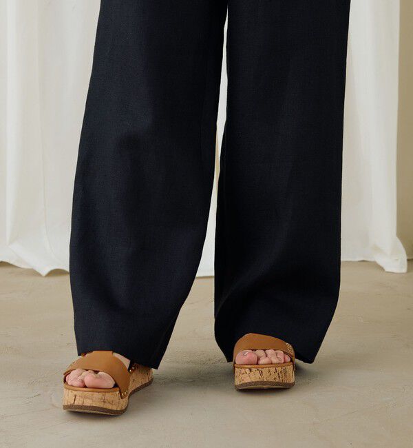 DES PRES「ツイルリネン　セミワイドイージーパンツ」|チノ|