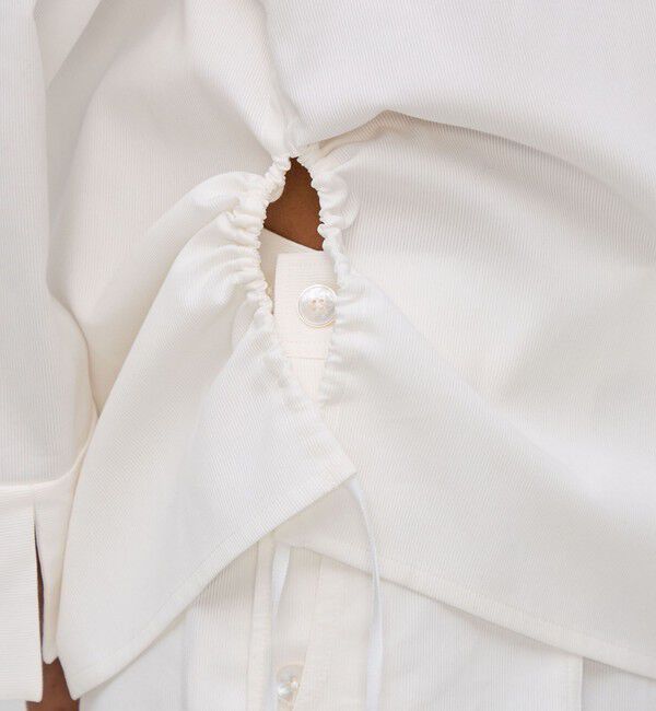BACCA「コットンピケ サイドストリングブラウス」|シャツ・ブラウス|