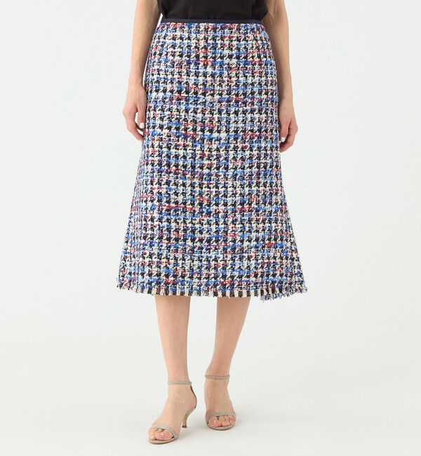 TOMORROWLAND collection「トリコロールシェパード マーメイドスカート」|フレア|