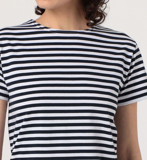 TOMORROWLAND GOODS「Leminor ハーフスリーブボーダーカットソー」|Tシャツ・カットソー|