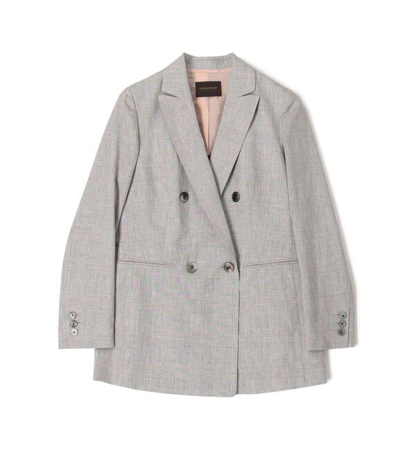 TOMORROWLAND collection「サマーグレンチェック ダブルブレストジャケット」|テーラードジャケット|16 グレー系