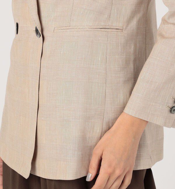 TOMORROWLAND collection「サマーグレンチェック ダブルブレストジャケット」|テーラードジャケット|