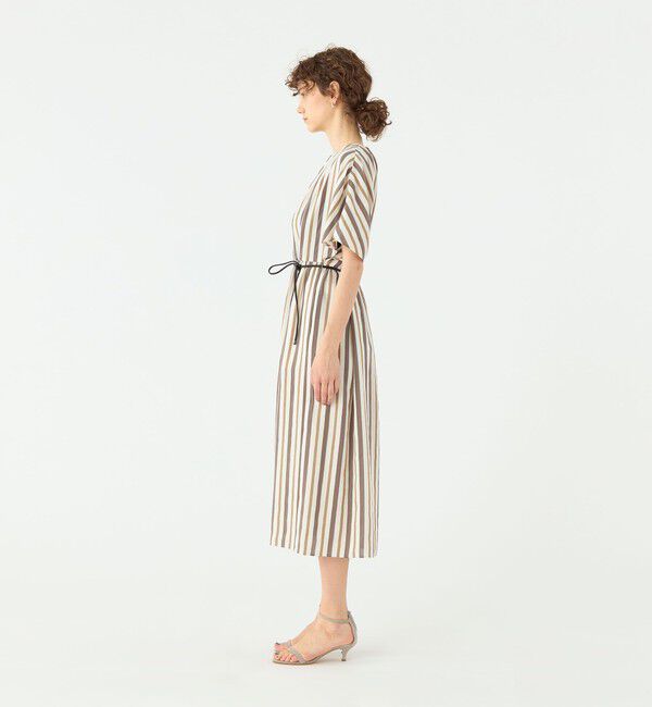 TOMORROWLAND collection「エフェクトストライプ フレアスリーブワンピース」|ワンピース|