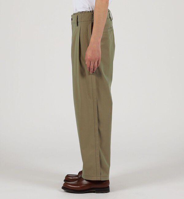 TOMORROWLAND MENS「コットンポリアミドシャンブレー 2プリーツ イージーパンツ」|チノ|