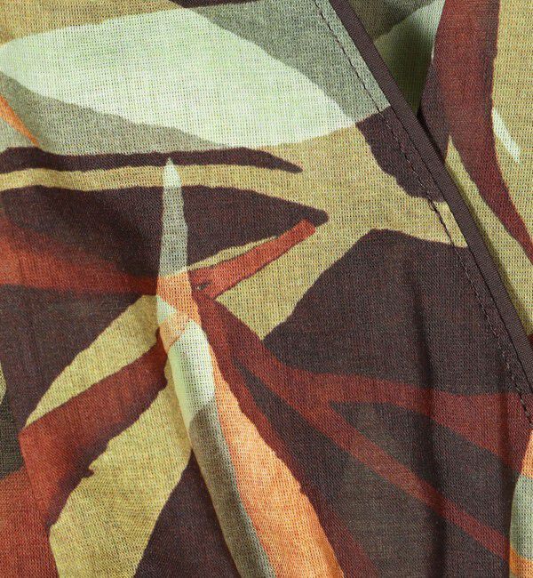 Ballsey「スタックリーフプリント カシュクールライクワンピース」|ワンピース|