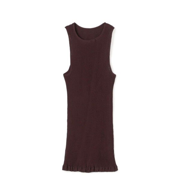 BACCA「プリーツコットン タンクトップカットソー」|タンクトップ|39 ボルドー