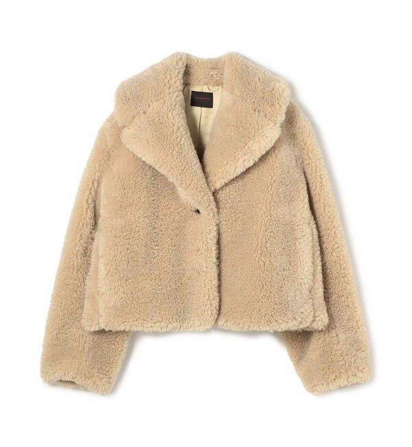 TOMORROWLAND collection「テディファー ショートコート」|その他|43 ベージュ