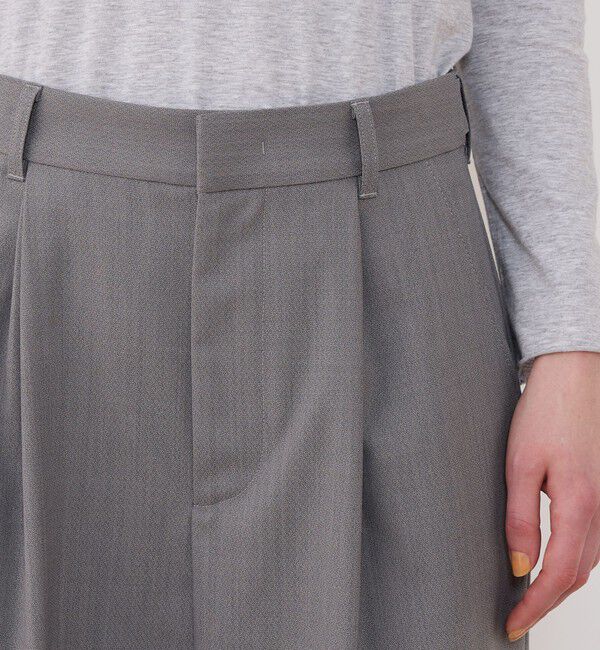 GALERIE VIE「クレープウールストレッチ ストレートパンツ」|スラックス|