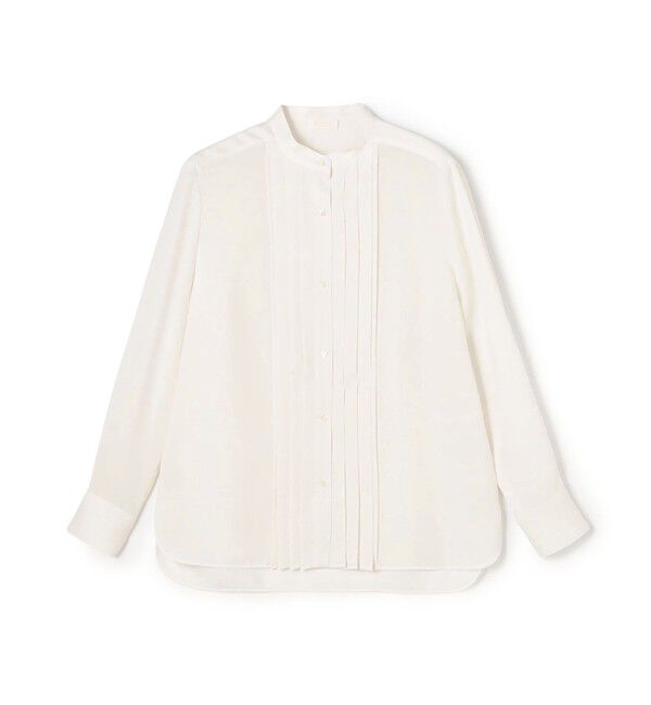 Ballsey「スムースサテン ピンタックブラウス」|シャツ・ブラウス|11 ホワイト