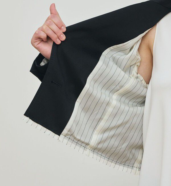 DES PRES「レーヨンサテン クロップドジャケット」|テーラードジャケット|