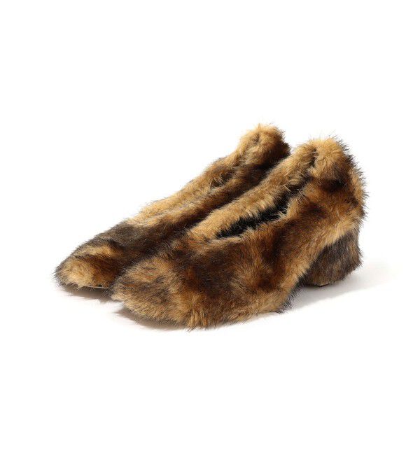 TOMORROWLAND GOODS「PIPPICHIC BANBI フェイクファー パンプス」|パンプス|46 ブラウン系