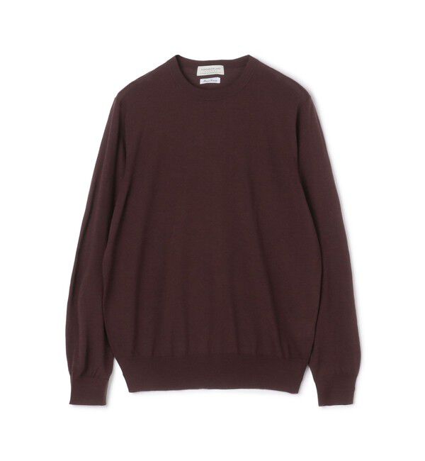 TOMORROWLAND MENS「TOMORROWLAND tricot スーパーファインメリノウール クルーネックプルオーバー S-WOOL」|ニット・セーター|75 ボルドー