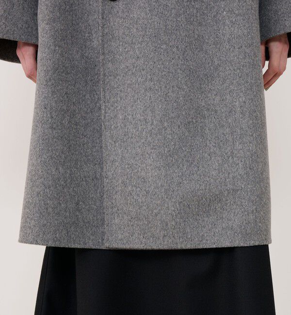 GALERIE VIE「ダブルフェイス カラーレストレンチコート」|ノーカラーコート|