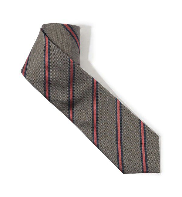 TOMORROWLAND GOODS「TOMORROWLAND シルクジャガード レジメンタルストライプネクタイ」|ネクタイ・蝶ネクタイ|44 ベージュ系