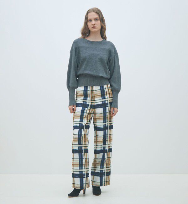 MACPHEE「ニットコンビジャージー クルーネックプルオーバー」|Tシャツ・カットソー|