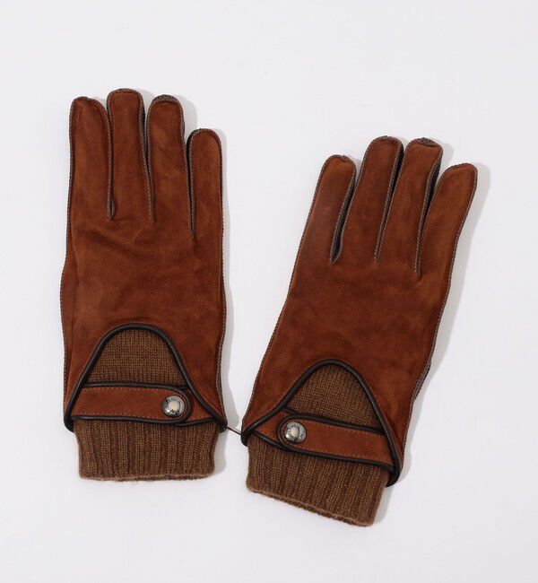 TOMORROWLAND GOODS「MAZZOLENI カシミヤライニング ラムスキンヌバック&times;ディアスキンコンビグローブ」|手袋|