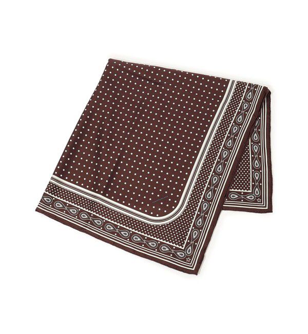 TOMORROWLAND GOODS「TOMORROWLAND シルクバンダナ柄スカーフ」|バンダナ・スカーフ|48 ブラウン系