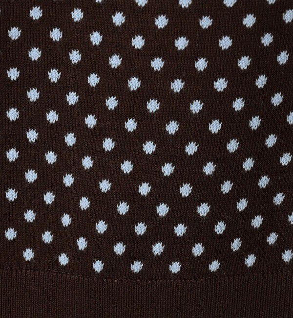 CABaN「コットンカシミヤ ドットジャカードクルーネックプルオーバー」|ニット・セーター|