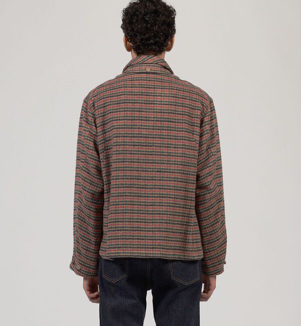 TOMORROWLAND MENS「シルクガンクラブチェック ショートブルゾン」|ブルゾン・スタジャン|