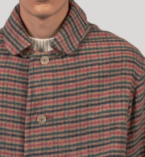 TOMORROWLAND MENS「シルクガンクラブチェック ショートブルゾン」|ブルゾン・スタジャン|