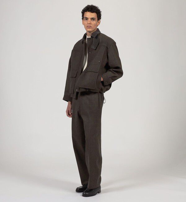 TOMORROWLAND MENS「ウールメルトンストライプ ワイドパンツ」|その他|