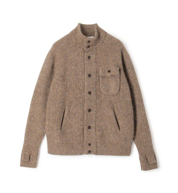 TOMORROWLAND MENS「ウールカシミヤシルク スタンドカラーニットブルゾン」|ニット・セーター|46 ブラウン