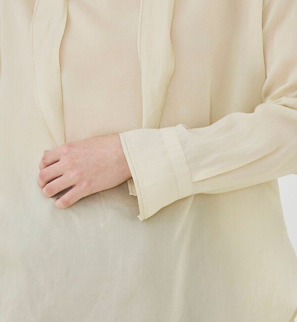 GALERIE VIE「セルロースシルクブロード バックボウタイブラウス」|シャツ・ブラウス|