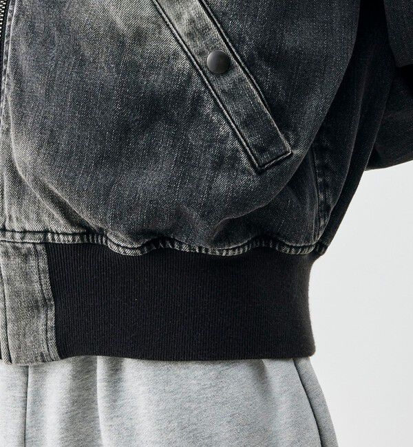 Edition「ブラックデニム MA-1ジャケット」|デニムジャケット|