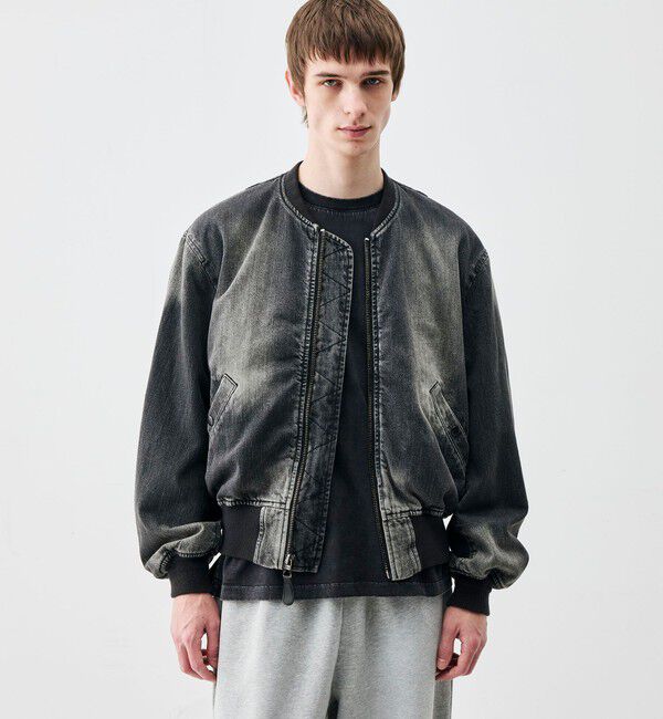 Edition「ブラックデニム MA-1ジャケット」|デニムジャケット|