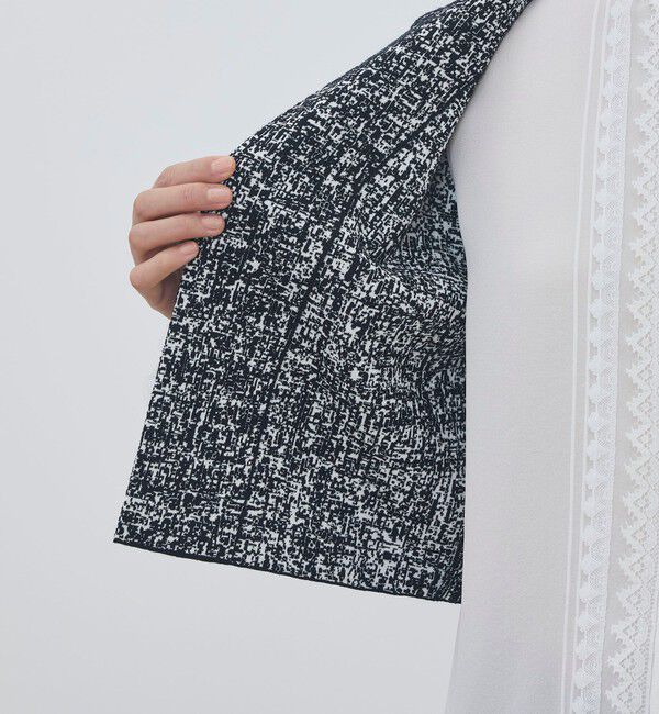 DES PRES「ツートーンジャカード ノーカラージャケット」|ノーカラージャケット|