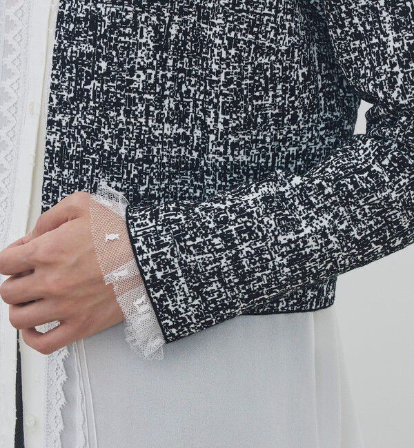 DES PRES「ツートーンジャカード ノーカラージャケット」|ノーカラージャケット|