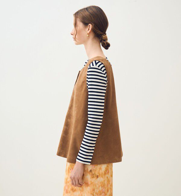 TOMORROWLAND collection「ゴートスエード 2-wayチュニックジレ」|ベスト・ジレ|