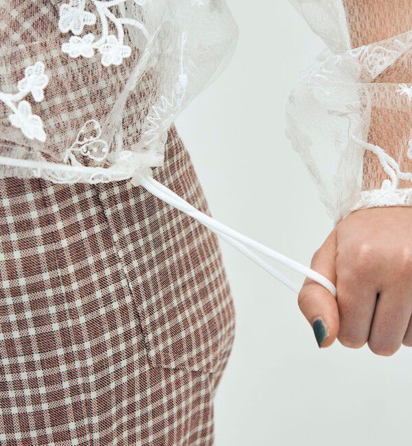 Edition「edition pourell トリコット エンブロイダリーブラウス」|シャツ・ブラウス|