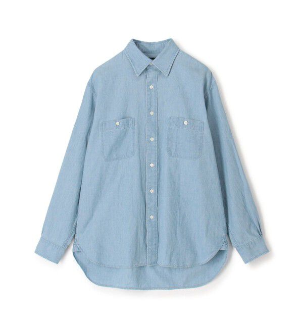 TOMORROWLAND MENS「コットンダンガリー ダブルポケットシャツ CANCLINI」|シャツ・ブラウス|63 ライトブルー