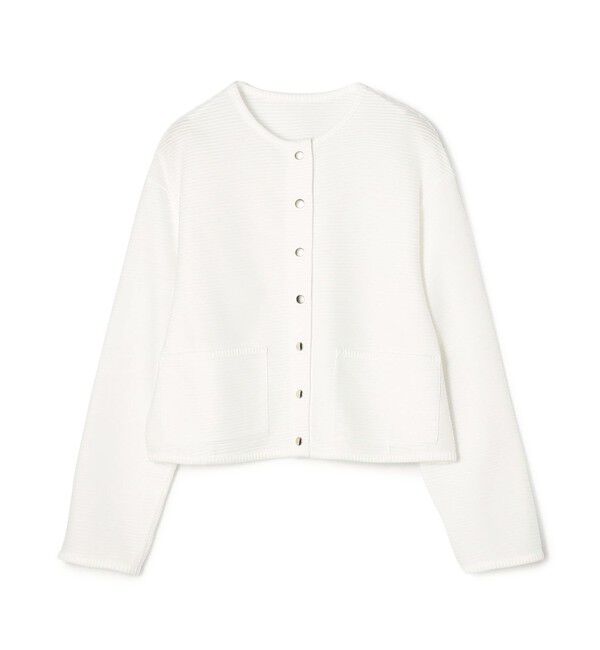 Ballsey「ドライボーダージャージー ショートカーディガン」|カーディガン|11 ホワイト