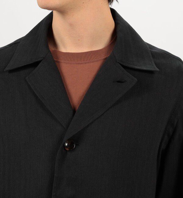 TOMORROWLAND MENS「リネンコットンヘリンボーン ハンドカバーシャツブルゾン」|ブルゾン・スタジャン|