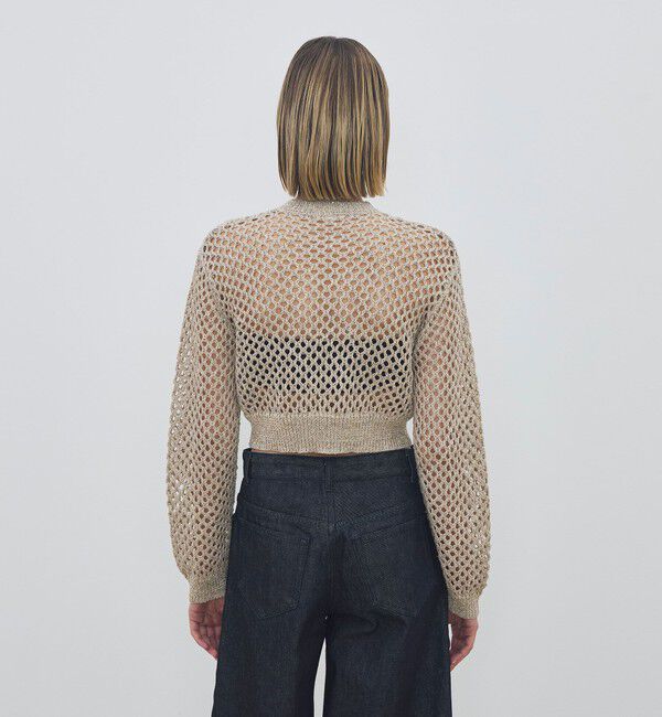 DES PRES「リネンポリエステルコットンリリヤーン クロップドブルゾン」|カーディガン|