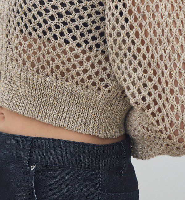 DES PRES「リネンポリエステルコットンリリヤーン クロップドブルゾン」|カーディガン|