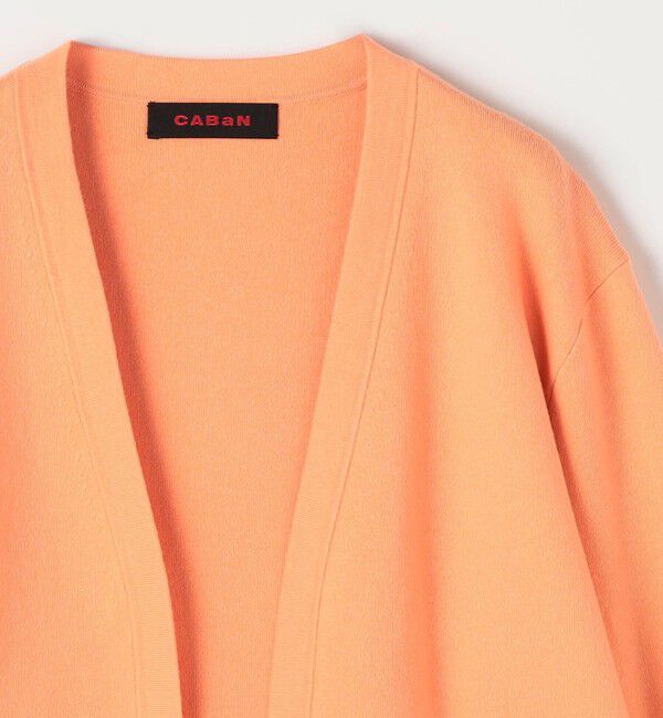 CABaN「コットンカシミヤ Vカラーレスカーディガン」|カーディガン|